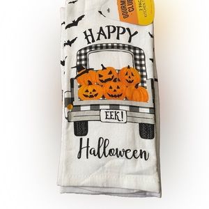 Gourmet Club "Happy Halloween” Themed Kitchen Towels- 2 Pack (NWT)